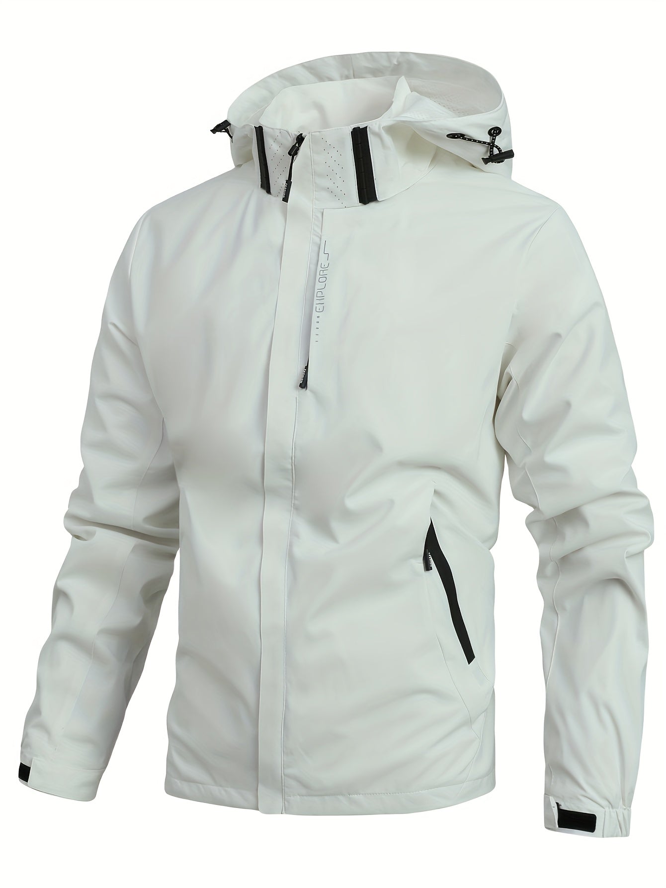 Veste coupe-vent à capuche amovible du S au 3XL