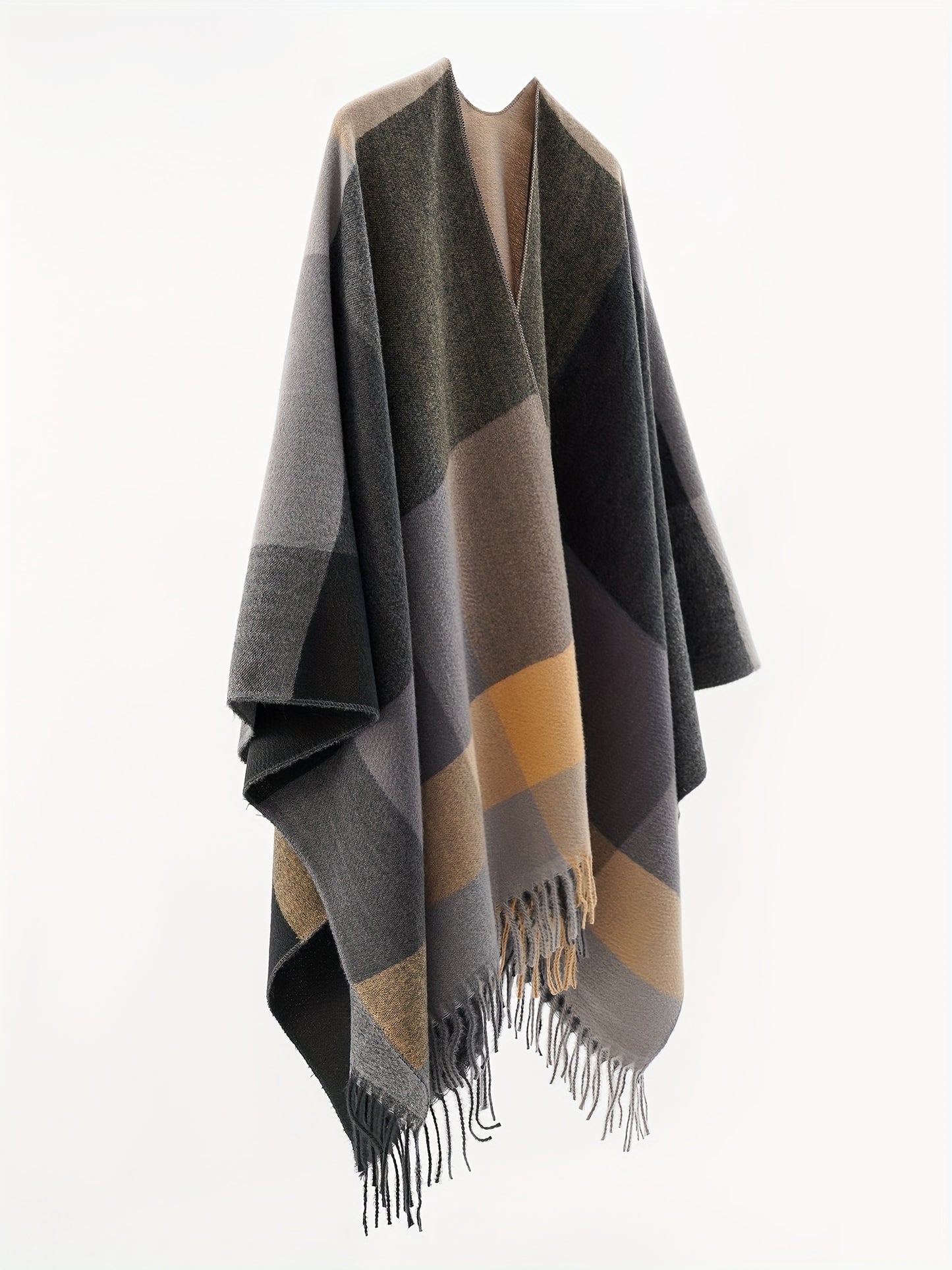 Pull cape châle cardigan ouvert sur le devant taille unique