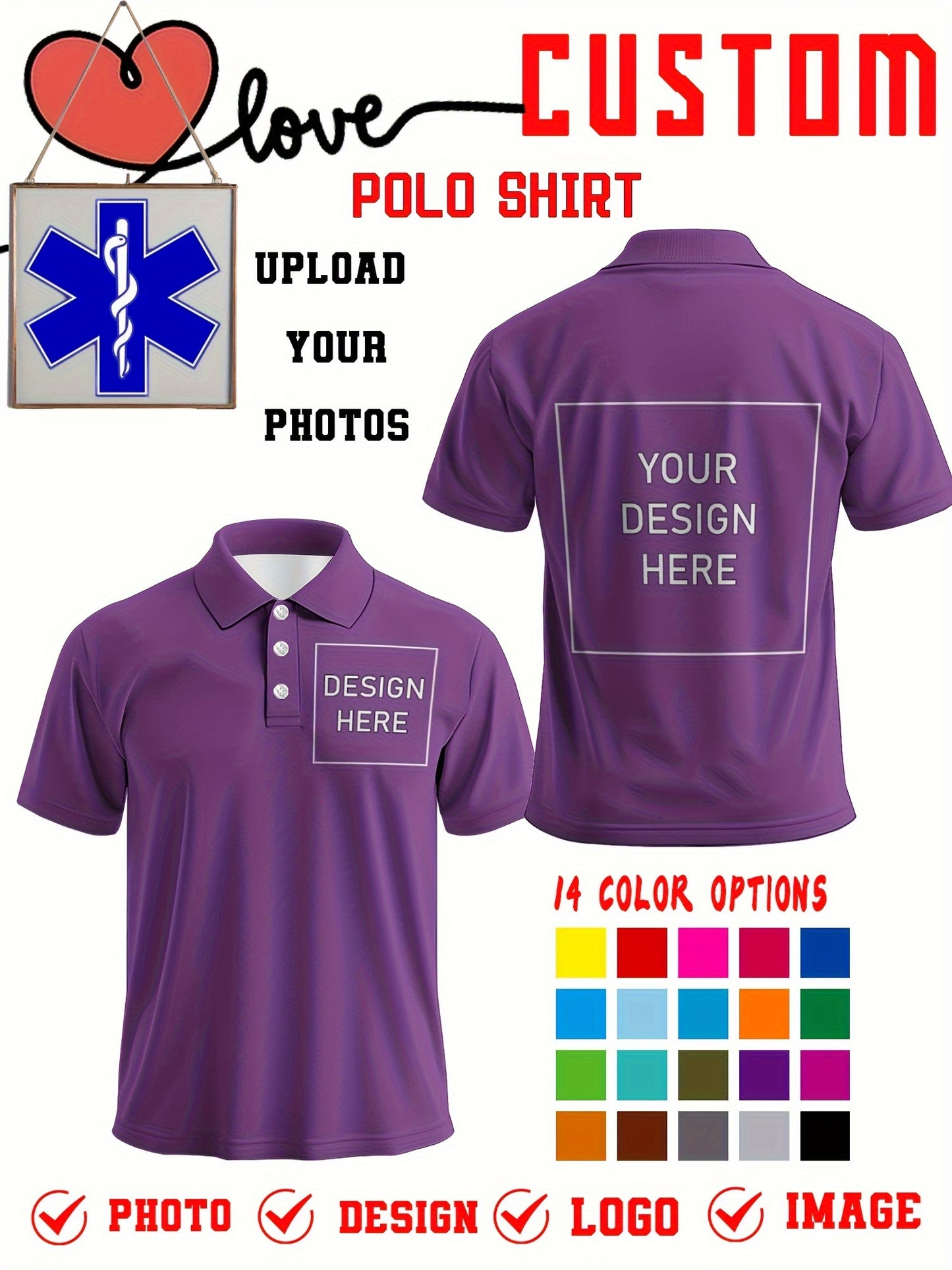 Polo uni personnalisée du S au 2XL