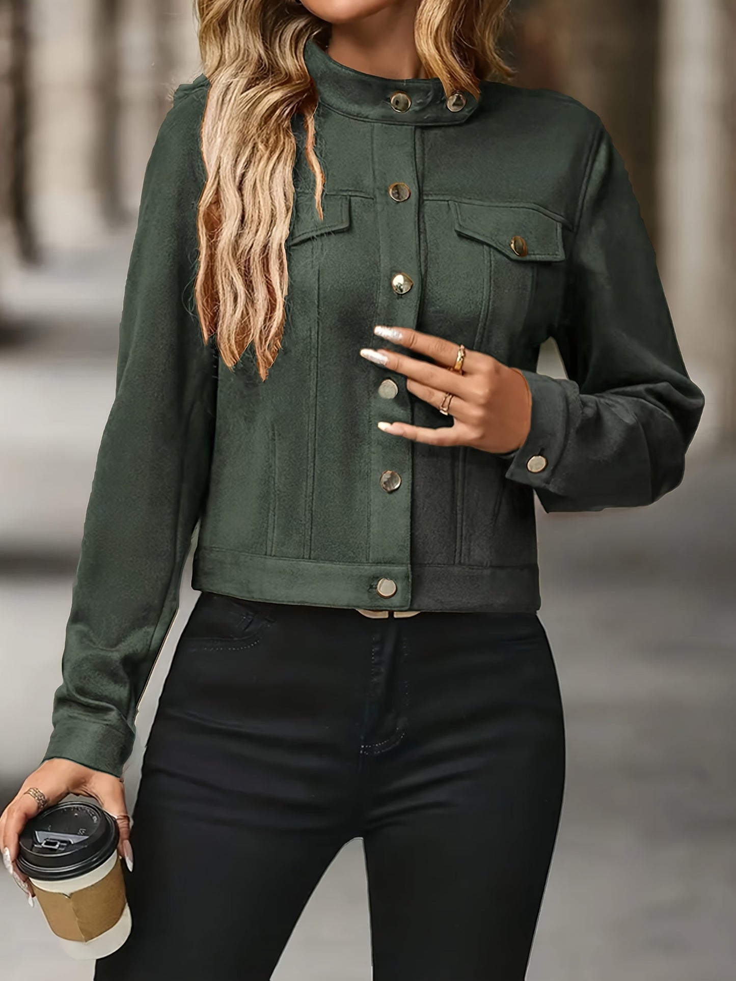 Veste en daim à manches longues d inspiration vintage du S au 2XL MAEJORKEN