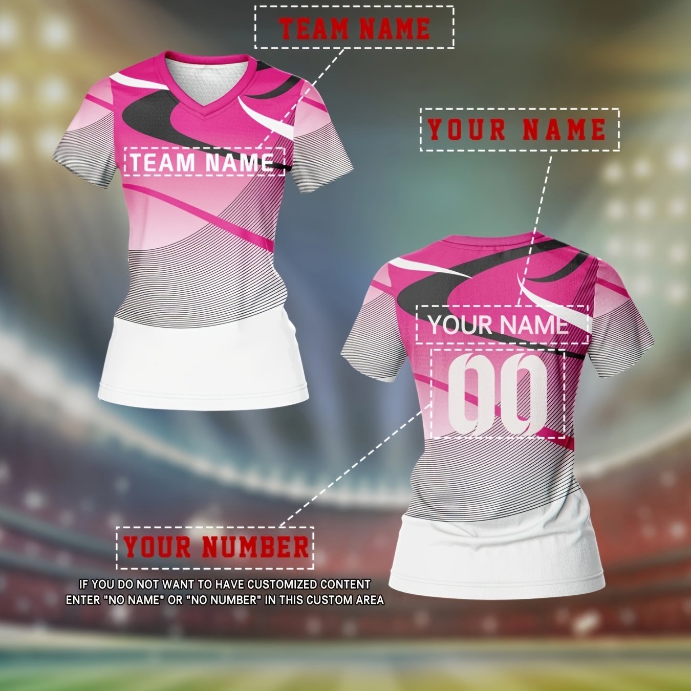 T-shirt femmes personnalisable à col en V du XXS au 2XL MAEJORKEN