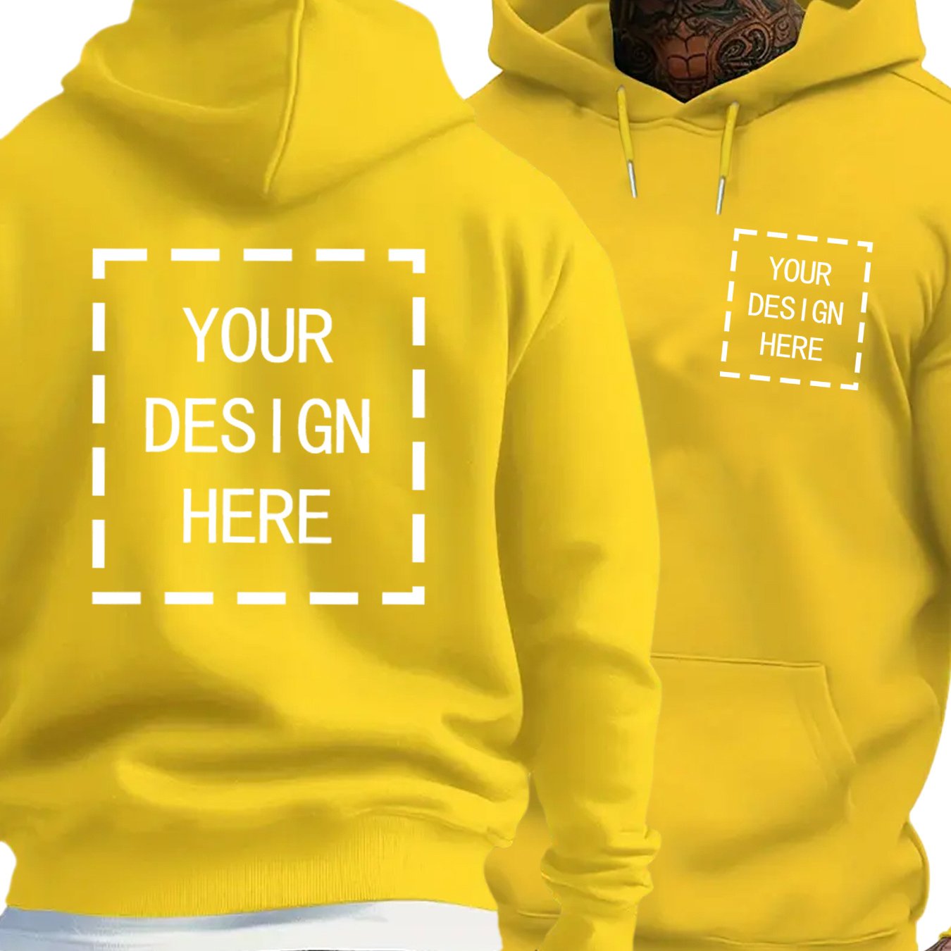 Sweat à capuche grande taille personnalisable du 2XL au 6XL