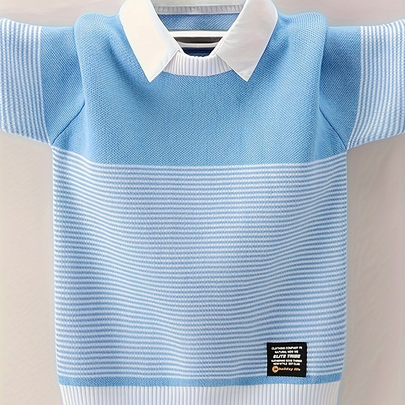 Pull en tricot à manches longues garçon du 4 au 13 ans