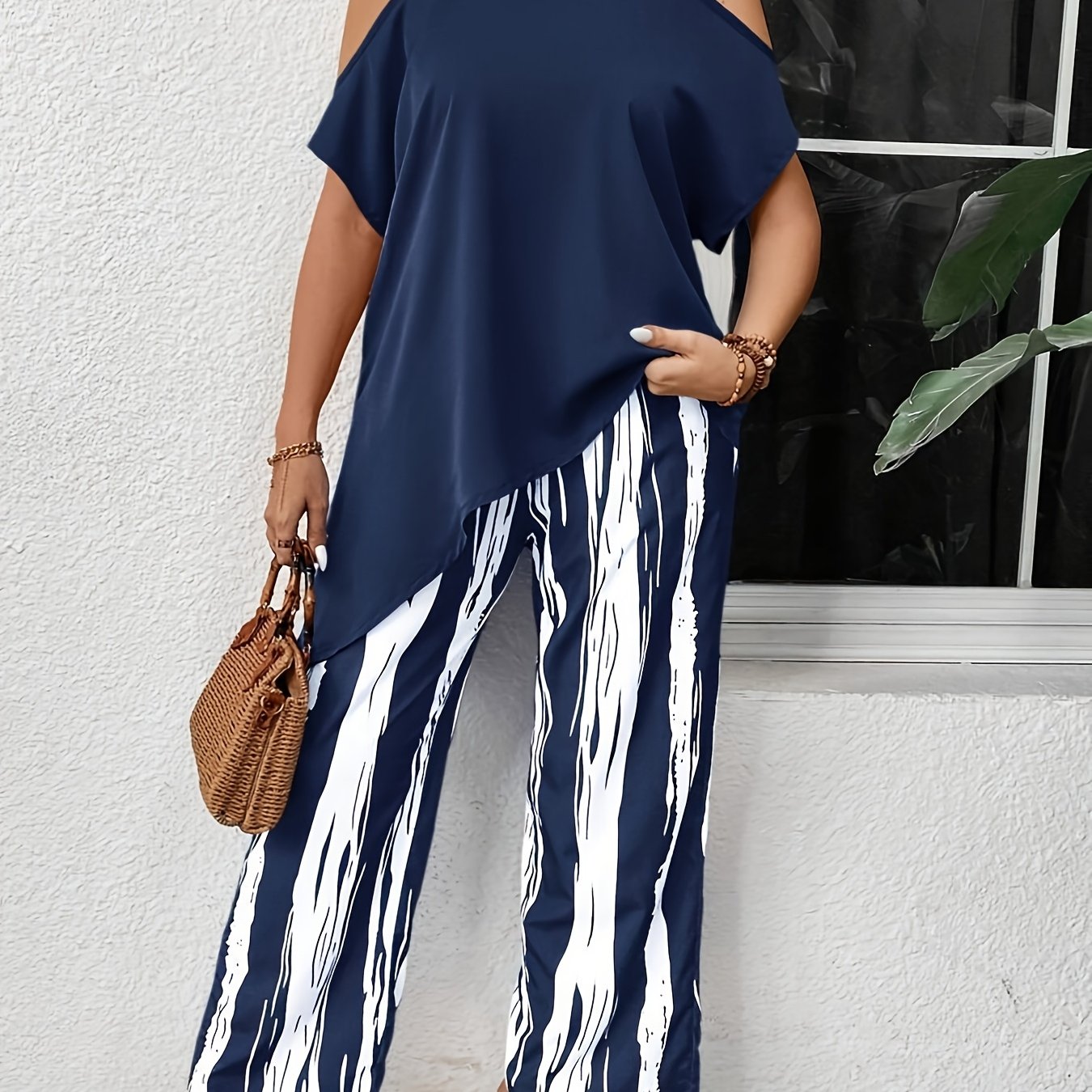 Ensemble 2 pièces décontracté grande taille du 0XL au 4XL