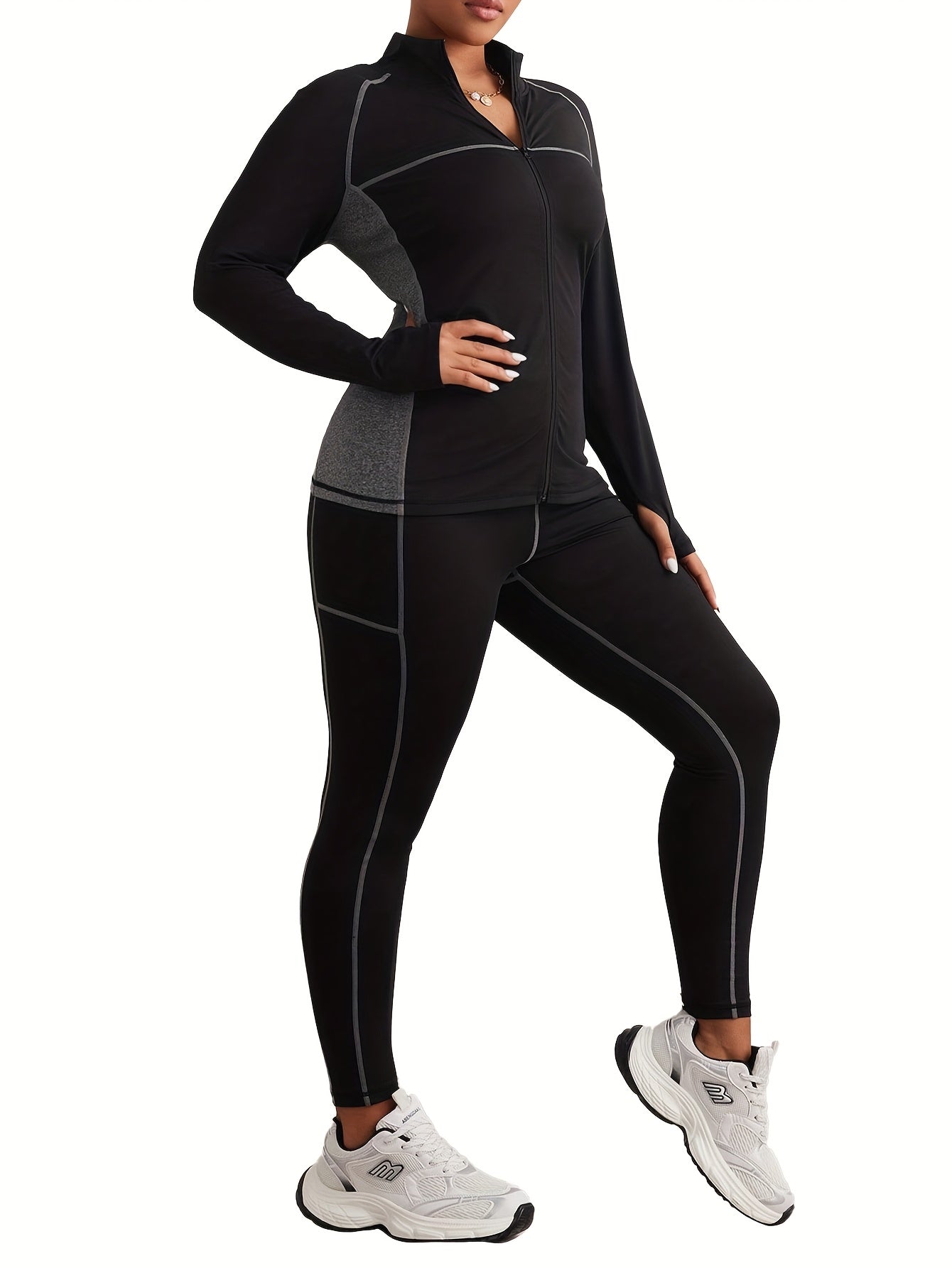 Ensemble veste zippées et leggins grande taille du XL au 4XL MAEJORKEN