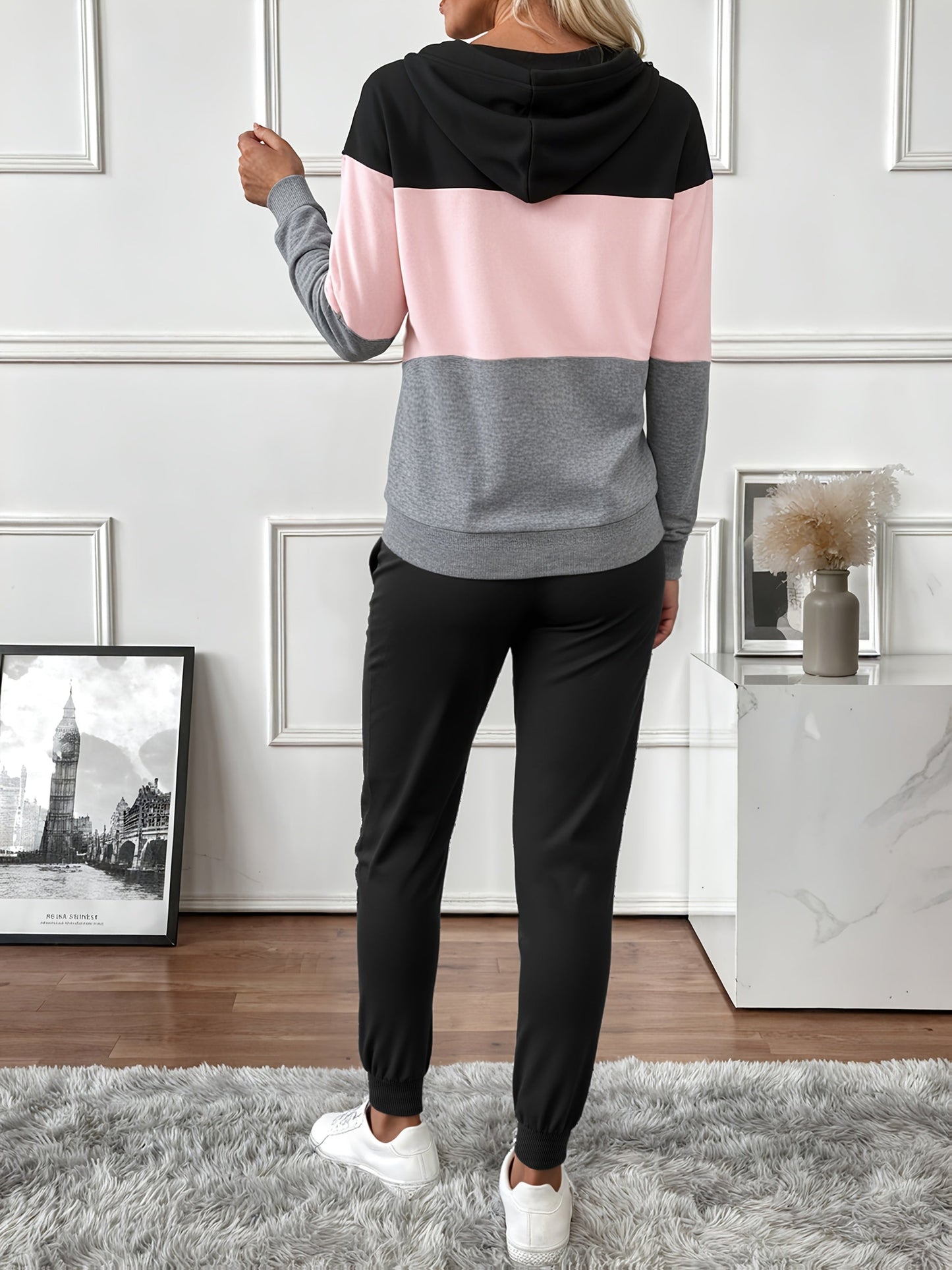 Ensemble haut à capuche à cordon de serrage et pantalon de jogging du S au 2XL MAEJORKEN