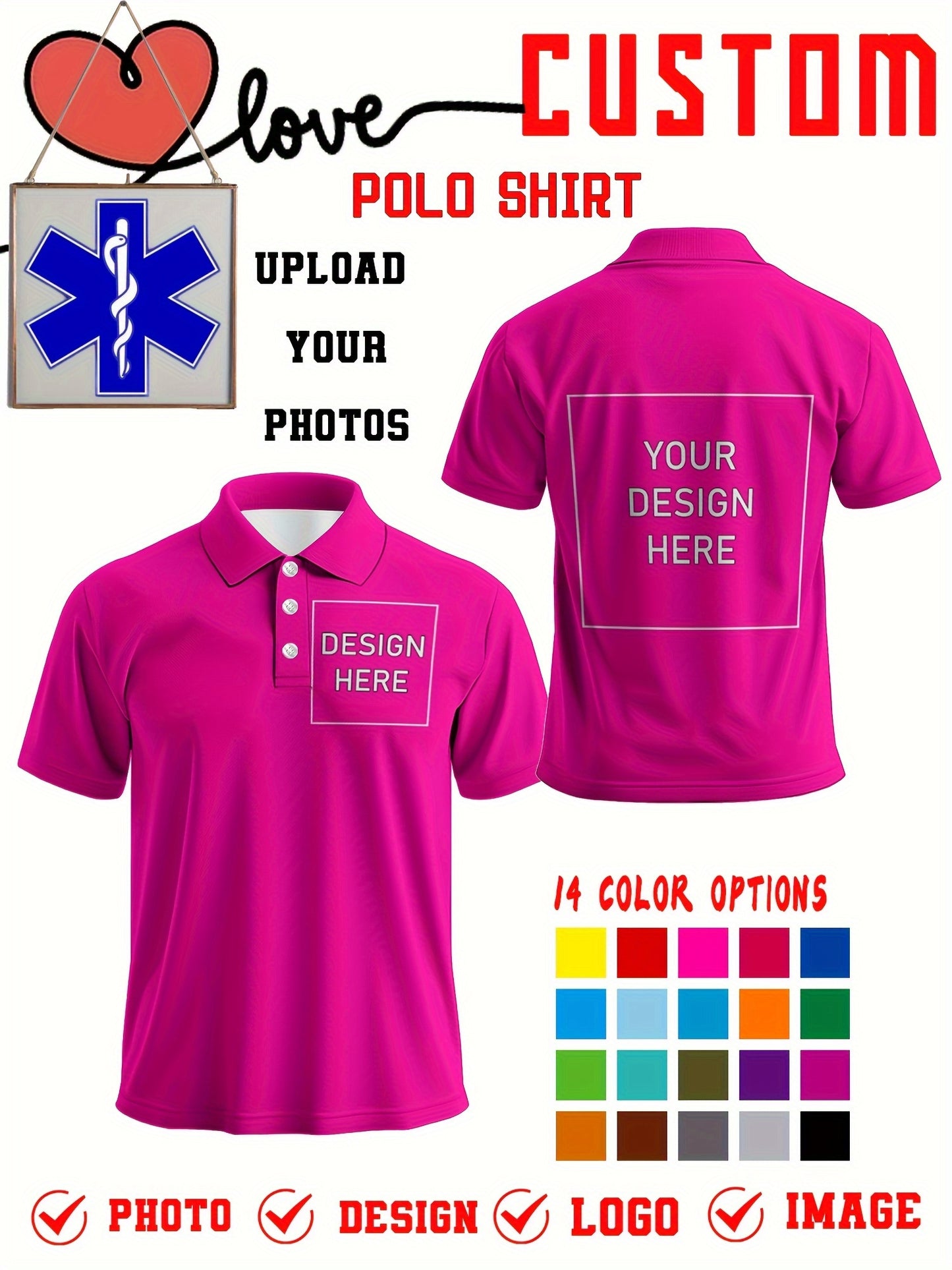 Polo uni personnalisée du S au 2XL