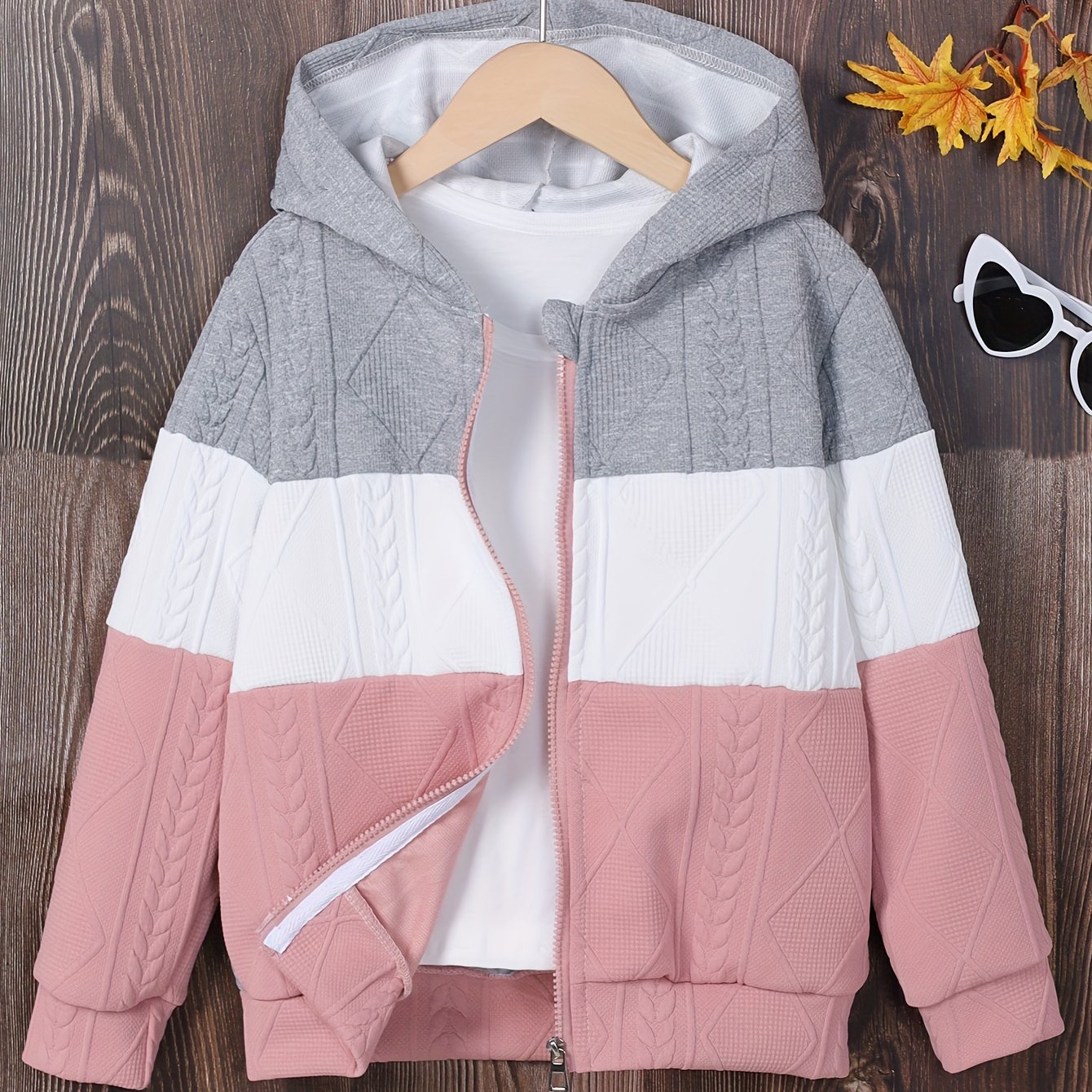 Veste en maille patchwork filles du 7 au 14 ans MAEJORKEN