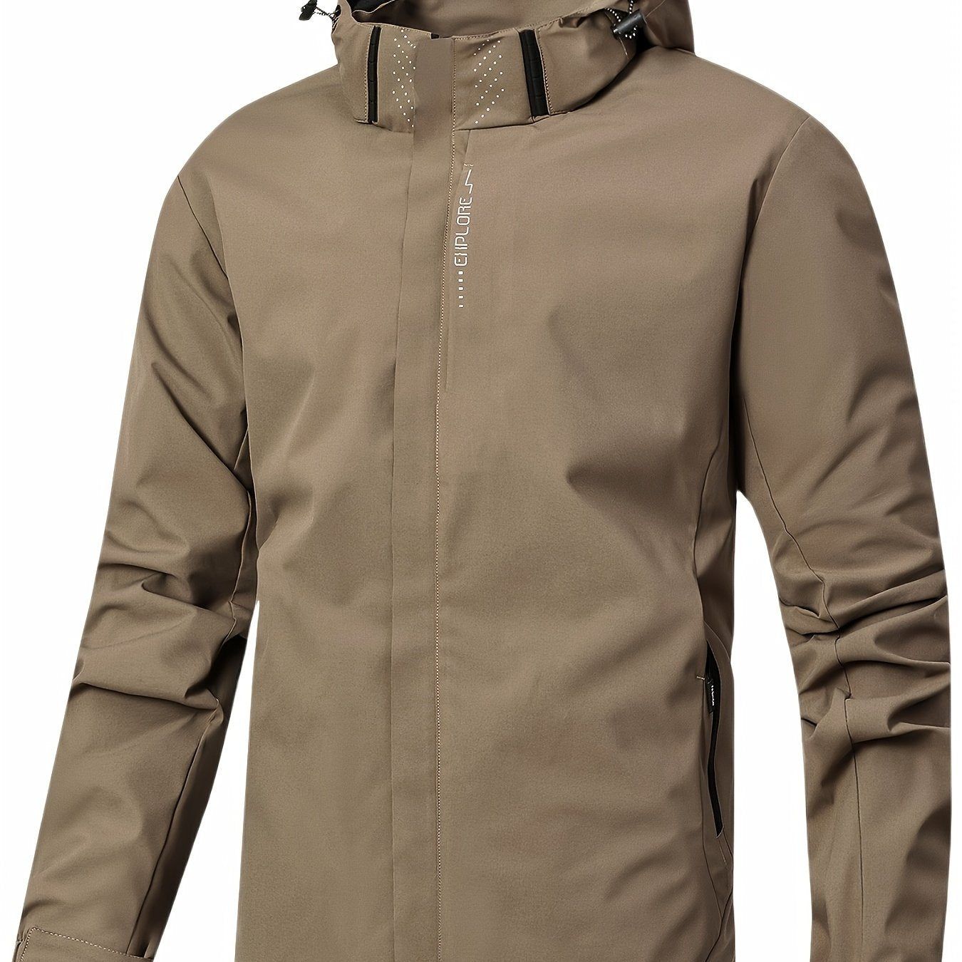 Veste coupe-vent à capuche amovible du S au 3XL