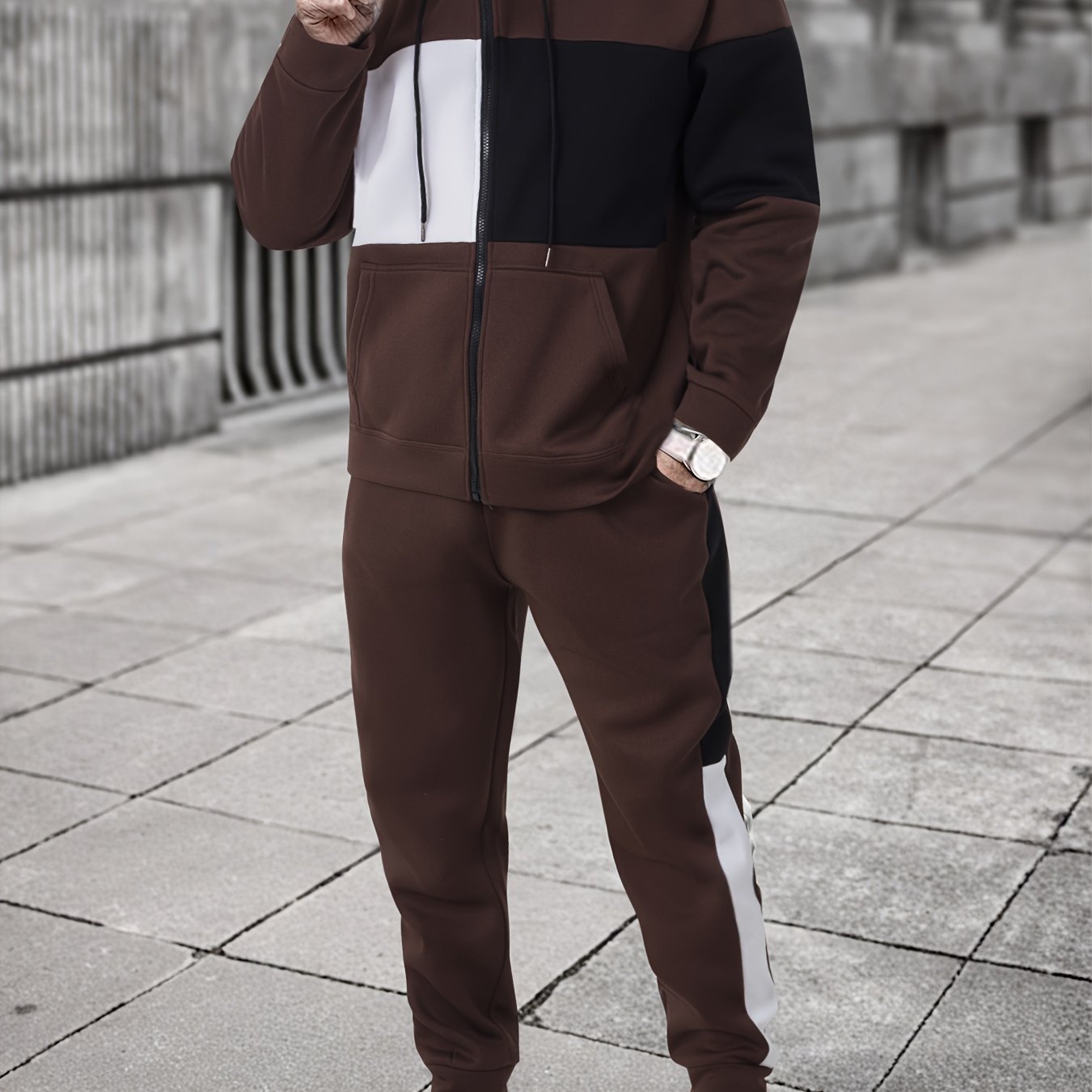 Ensemble survêtement sweat à capuche et pantalon hommes du M au 3XL MAEJORKEN