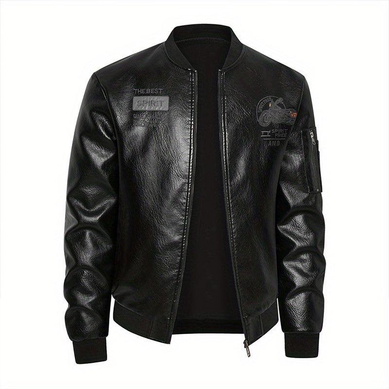 Blouson de moto à fermeture éclair avec poches zippée du 1XL au 7XL