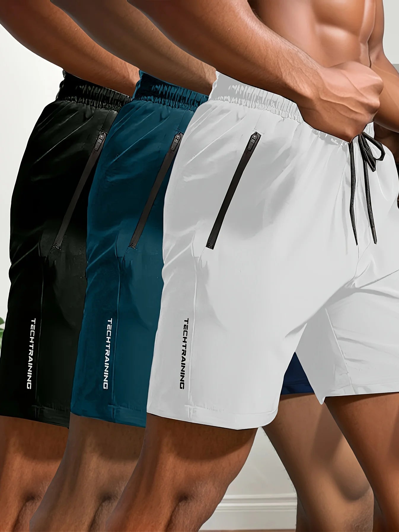 3 pcs shorts avec poches zippées MAEJORKEN
