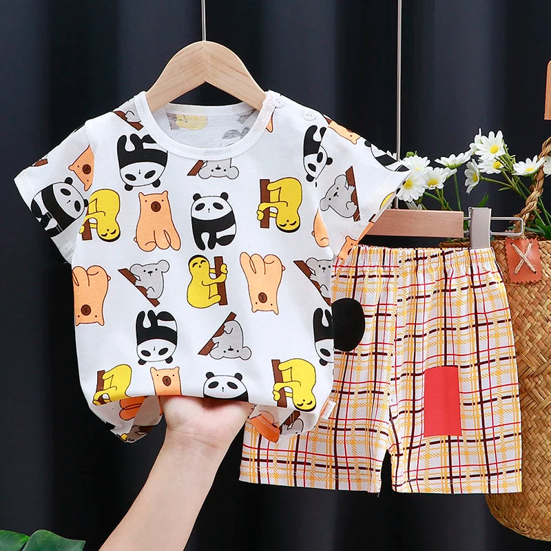 Ensemble de vêtements pour enfants bébé garçon/fille T-Shirt + short du 6mois au 4 ans MAEJORKEN