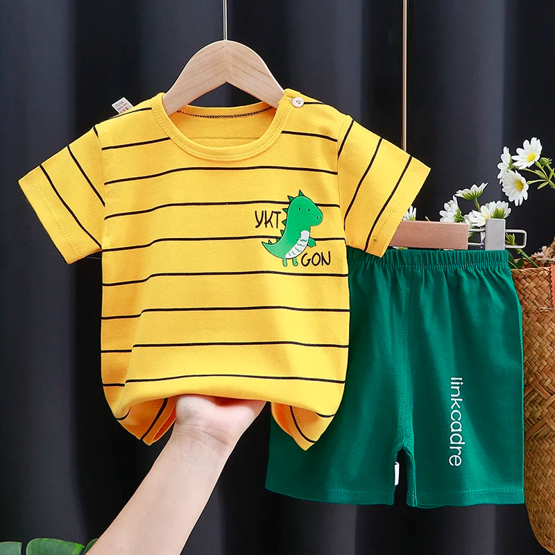 Ensemble de vêtements pour enfants bébé garçon/fille T-Shirt + short du 6mois au 4 ans MAEJORKEN