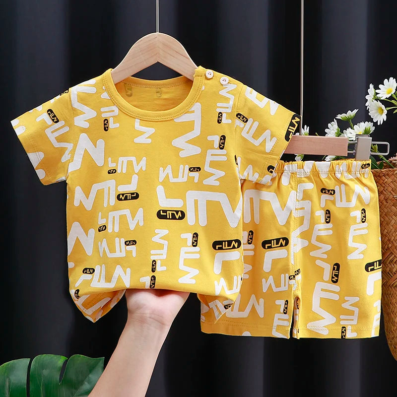 Ensemble de vêtements pour enfants bébé garçon/fille T-Shirt + short du 6mois au 4 ans MAEJORKEN