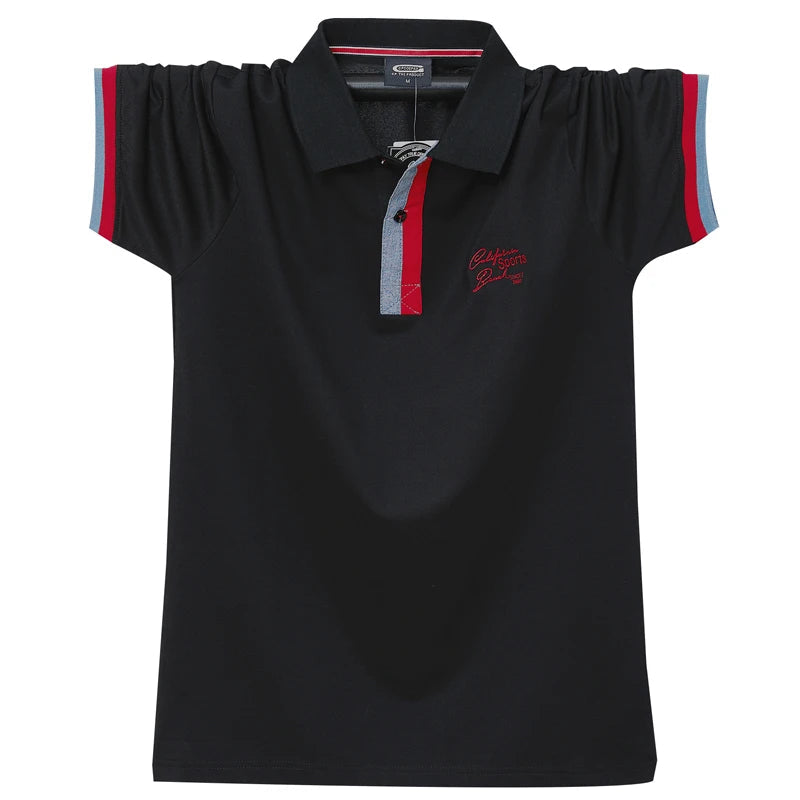 Polo en coton à manches courtes col boutonné M-6XL MAEJORKEN