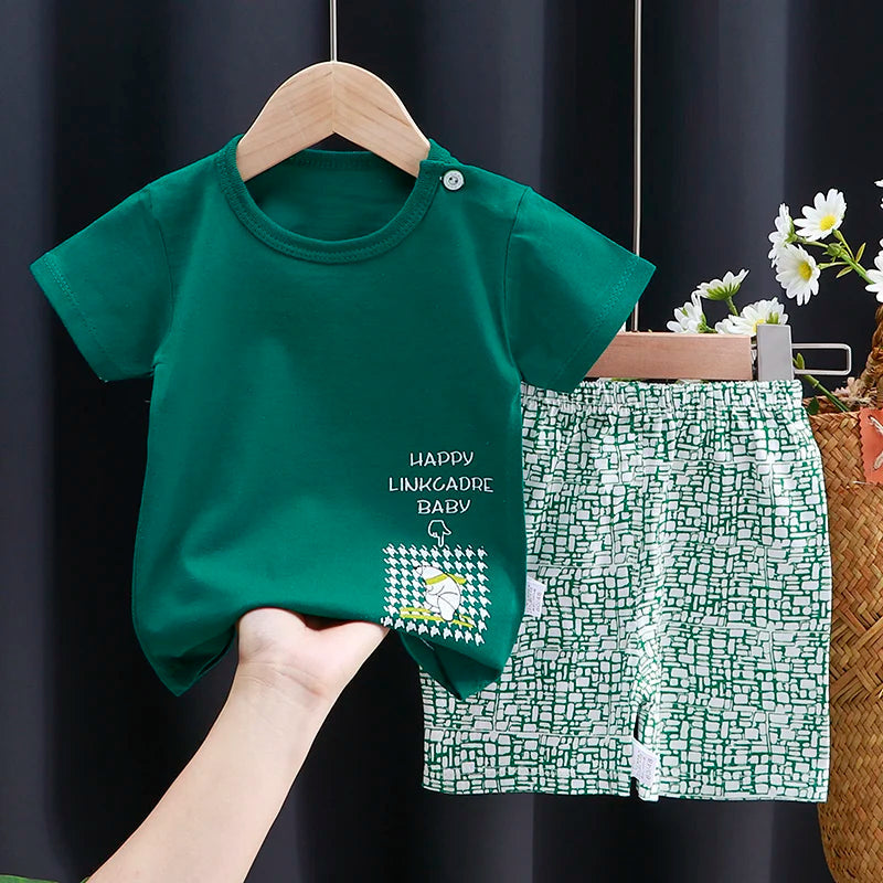Ensemble de vêtements pour enfants bébé garçon/fille T-Shirt + short du 6mois au 4 ans MAEJORKEN