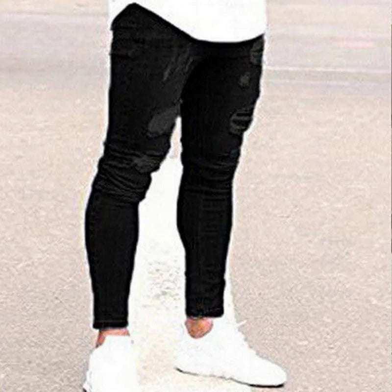 Jeans en denim déchiré