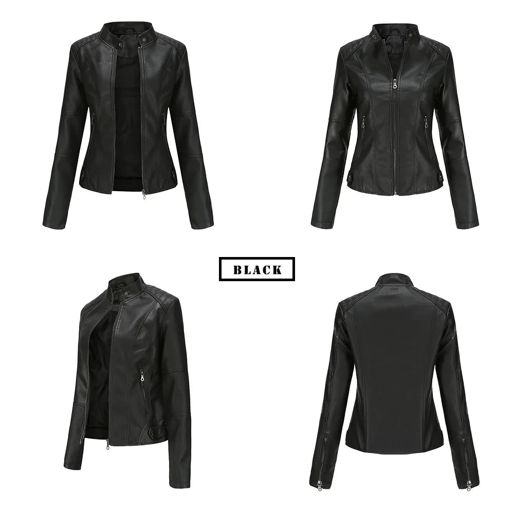 Blouson en simili cuir du XS au 4XL