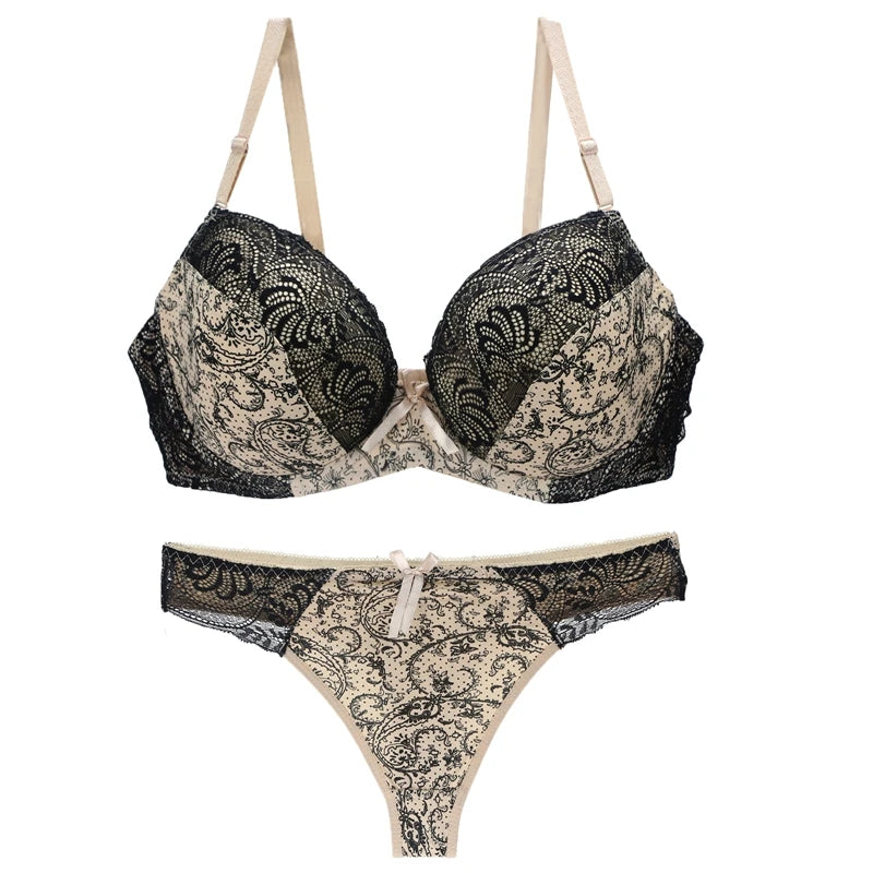 Ensemble soutien-gorge et string brassière en coton du 70B au 100E