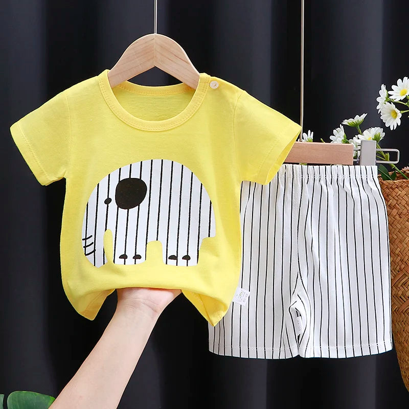 Ensemble de vêtements pour enfants bébé garçon/fille T-Shirt + short du 6mois au 4 ans MAEJORKEN