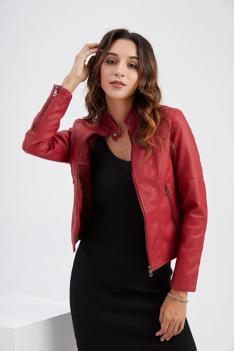 Blouson en simili cuir du XS au 4XL
