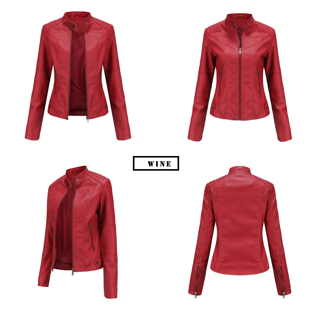 Blouson en simili cuir du XS au 4XL
