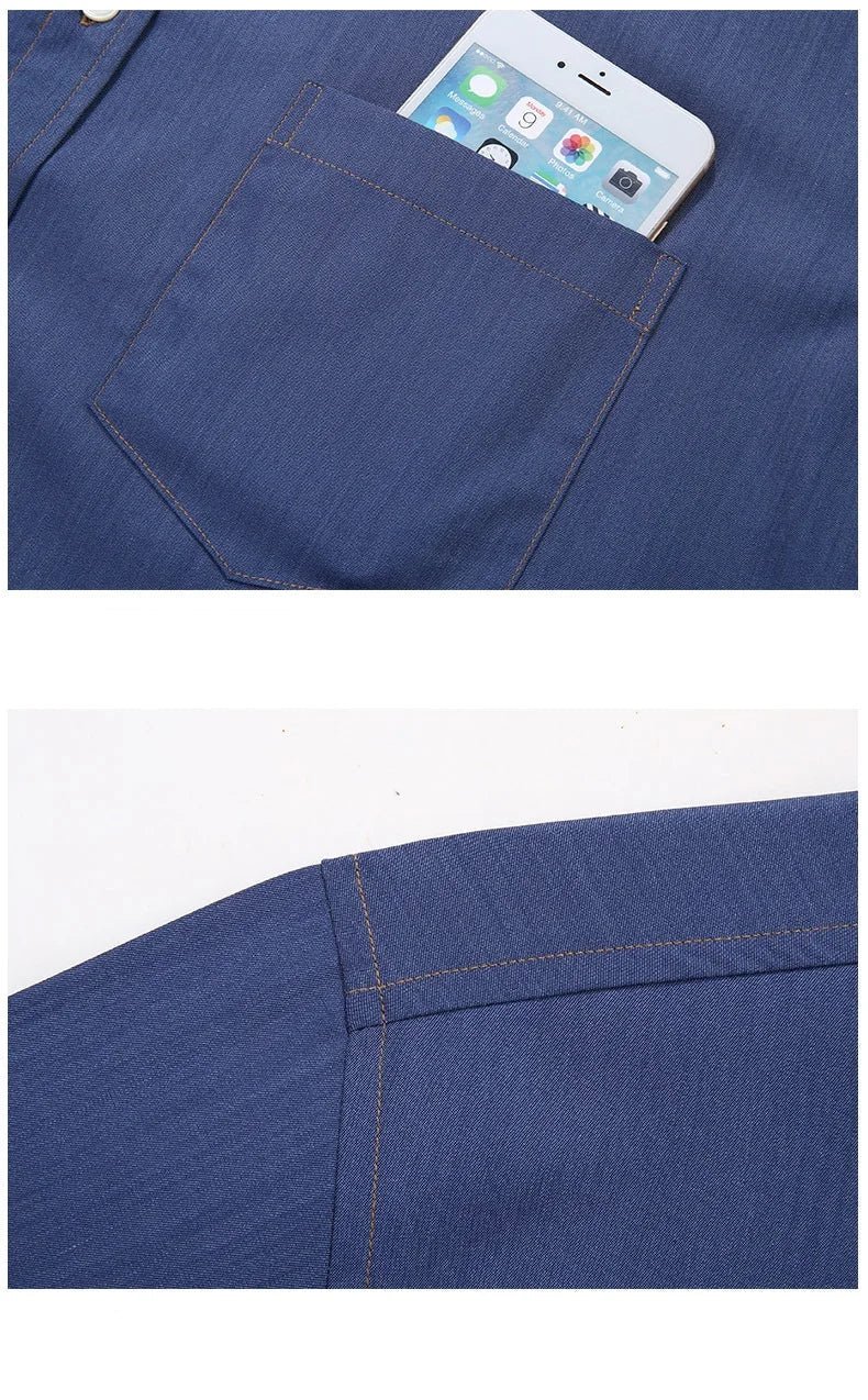 Chemise à manches courtes d'été, couleur unie, grande taille du M au 8XL MAEJORKEN