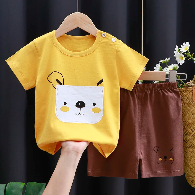 Ensemble de vêtements pour enfants bébé garçon/fille T-Shirt + short du 6mois au 4 ans MAEJORKEN