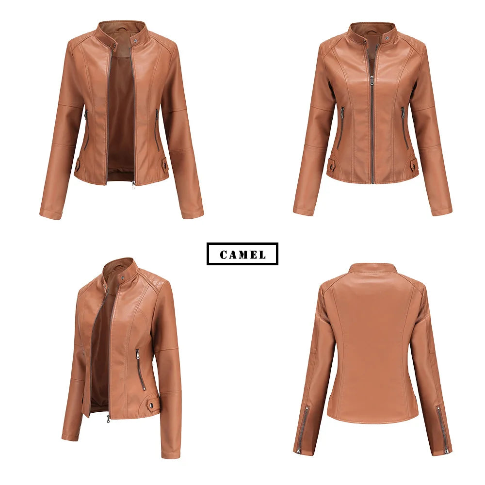Blouson en simili cuir du XS au 4XL