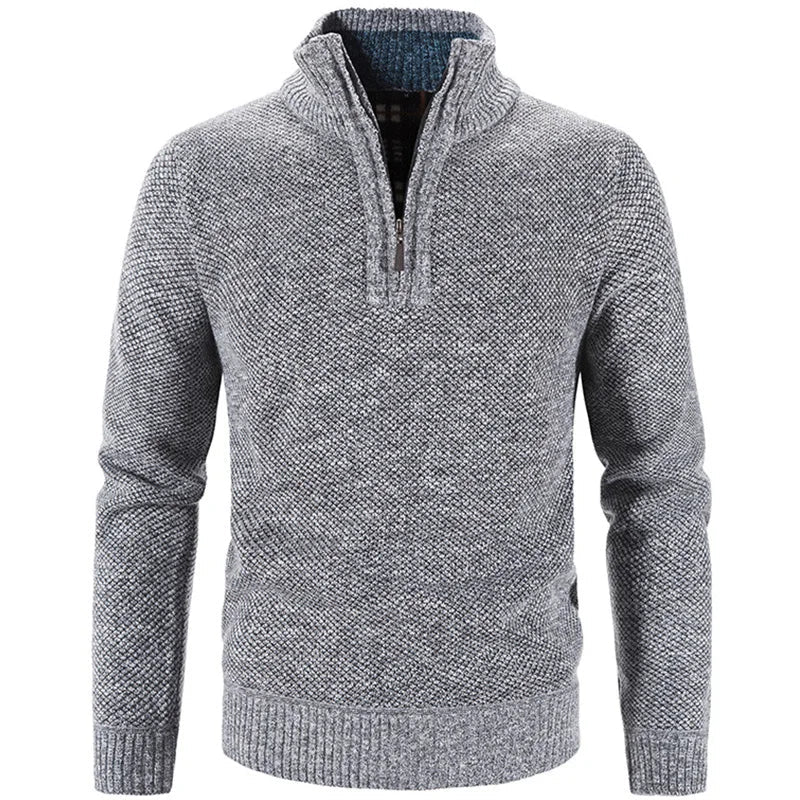 Pull tricoté fermeture éclair col montant MAEJORKEN