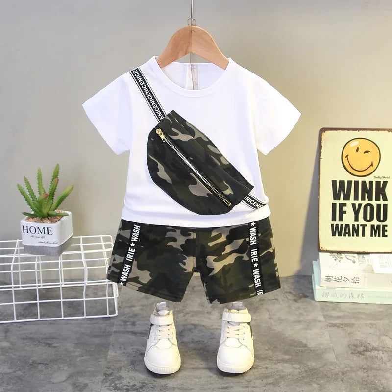 Ensemble t-shirt et short imprimé du 9 mois au 3 ans