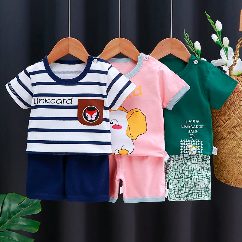 Ensemble de vêtements pour enfants bébé garçon/fille T-Shirt + short du 6mois au 4 ans MAEJORKEN
