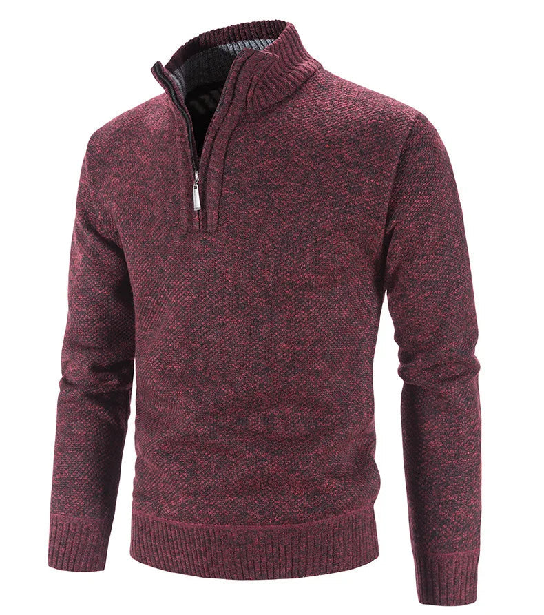 Pull tricoté fermeture éclair col montant MAEJORKEN