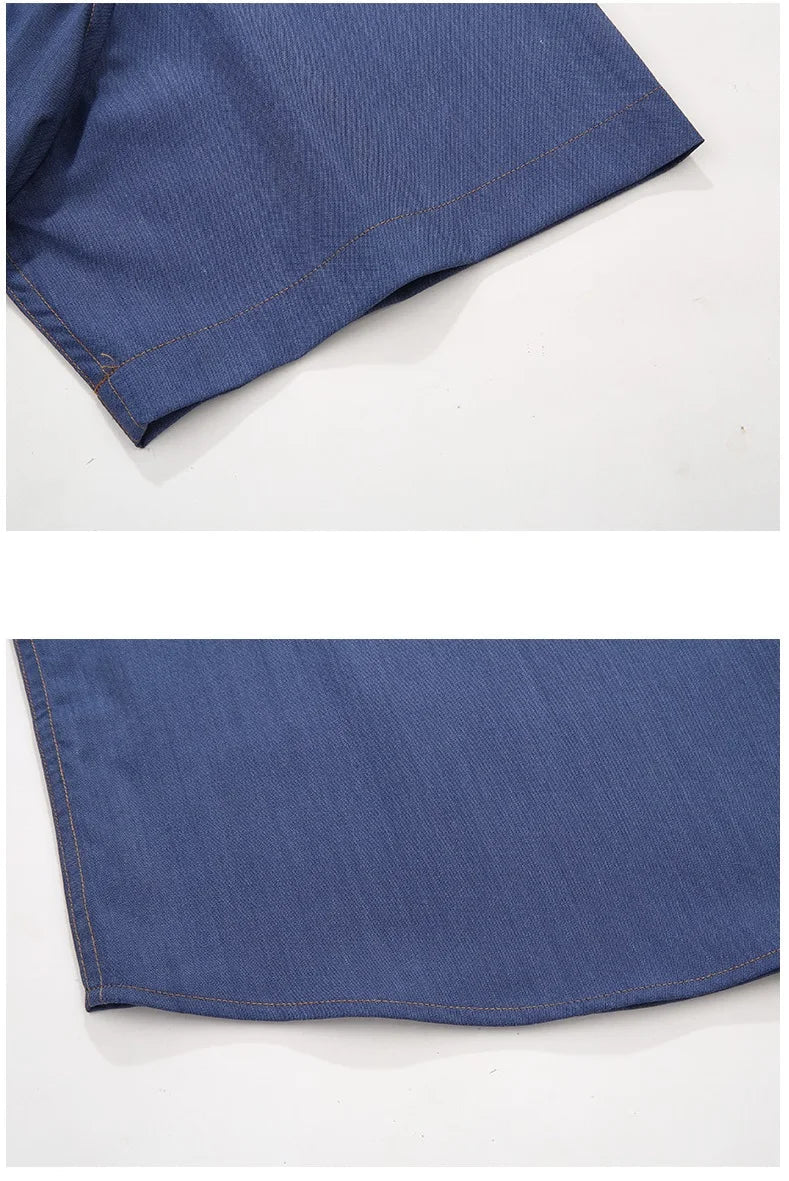 Chemise à manches courtes d'été, couleur unie, grande taille du M au 8XL MAEJORKEN