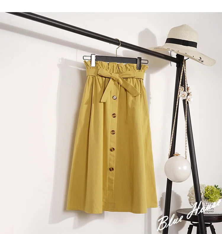 Jupe longue taille haute plissé MAEJORKEN