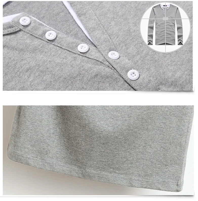 T-Shirt en coton à manches longues grande taille du M au 7XL MAEJORKEN