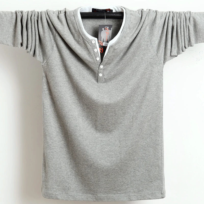 T-Shirt en coton à manches longues grande taille du M au 7XL MAEJORKEN