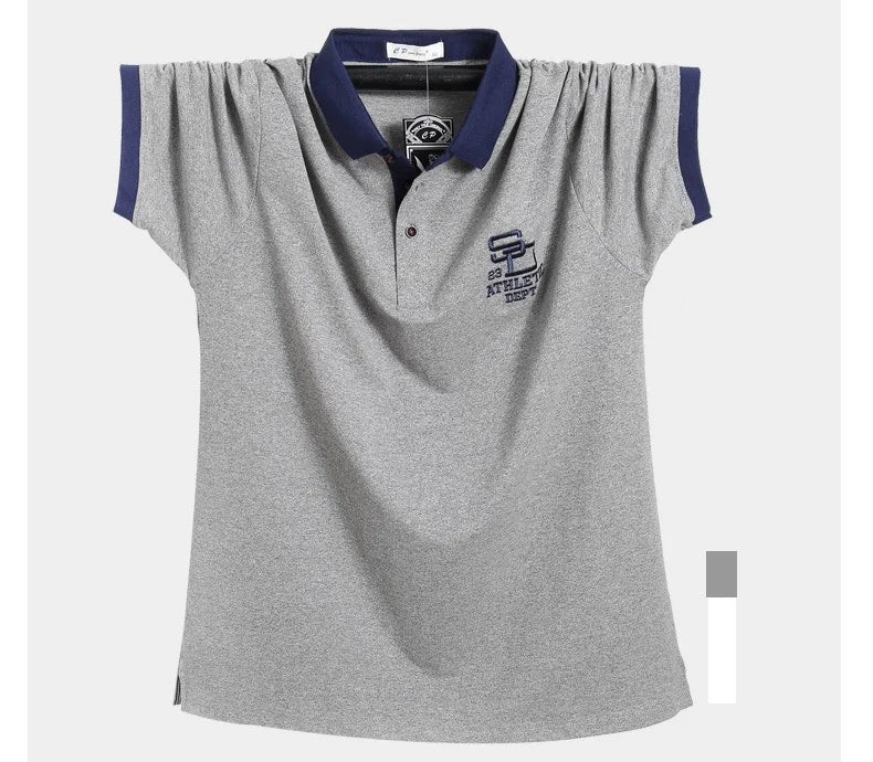 Polo unie en coton M-6XL