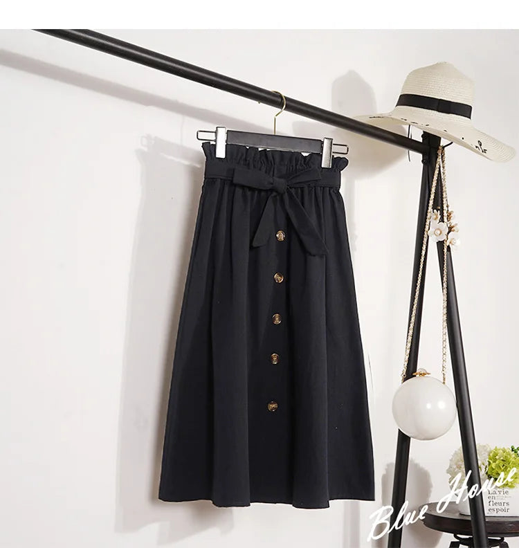 Jupe longue taille haute plissé MAEJORKEN