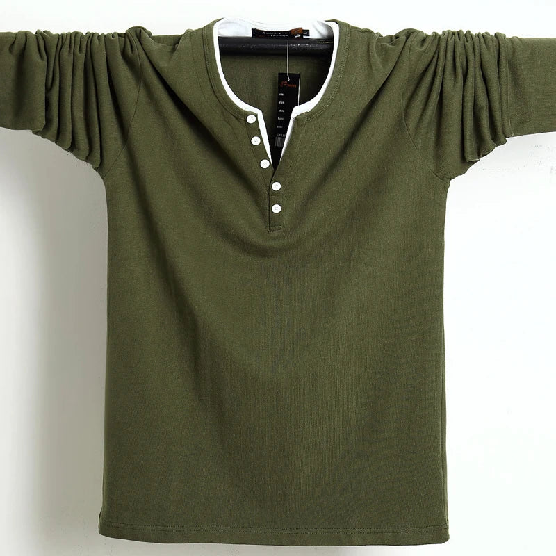 T-Shirt en coton à manches longues grande taille du M au 7XL MAEJORKEN