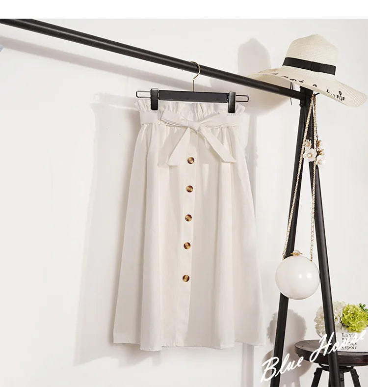 Jupe longue taille haute plissé MAEJORKEN