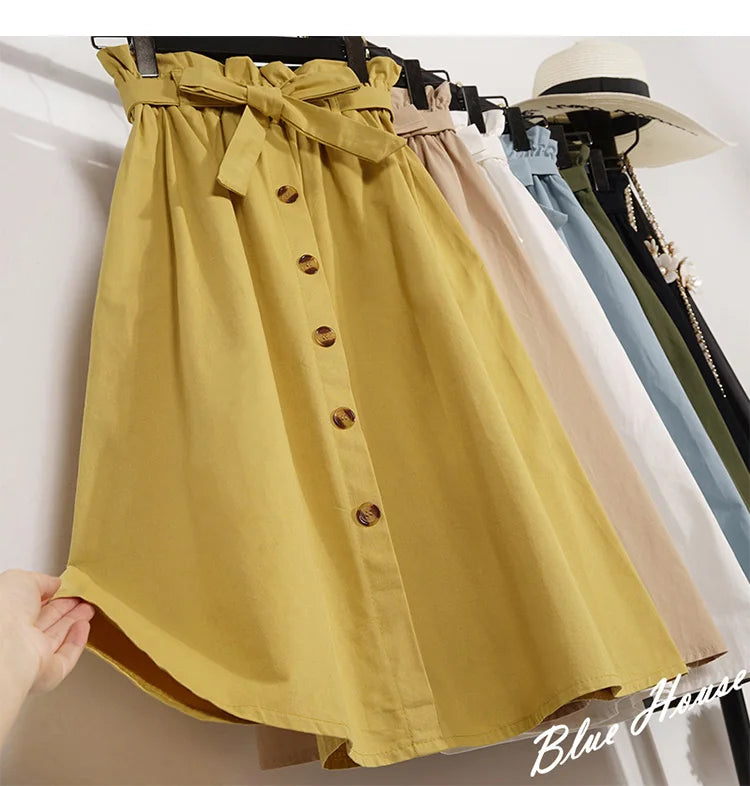 Jupe longue taille haute plissé MAEJORKEN