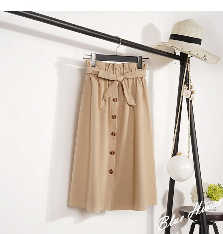 Jupe longue taille haute plissé MAEJORKEN