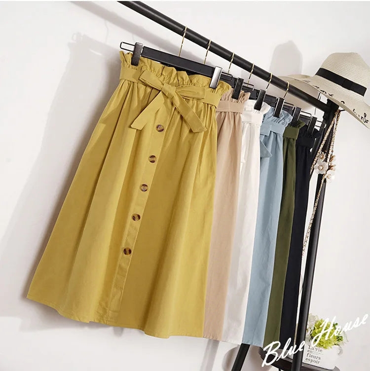 Jupe longue taille haute plissé MAEJORKEN
