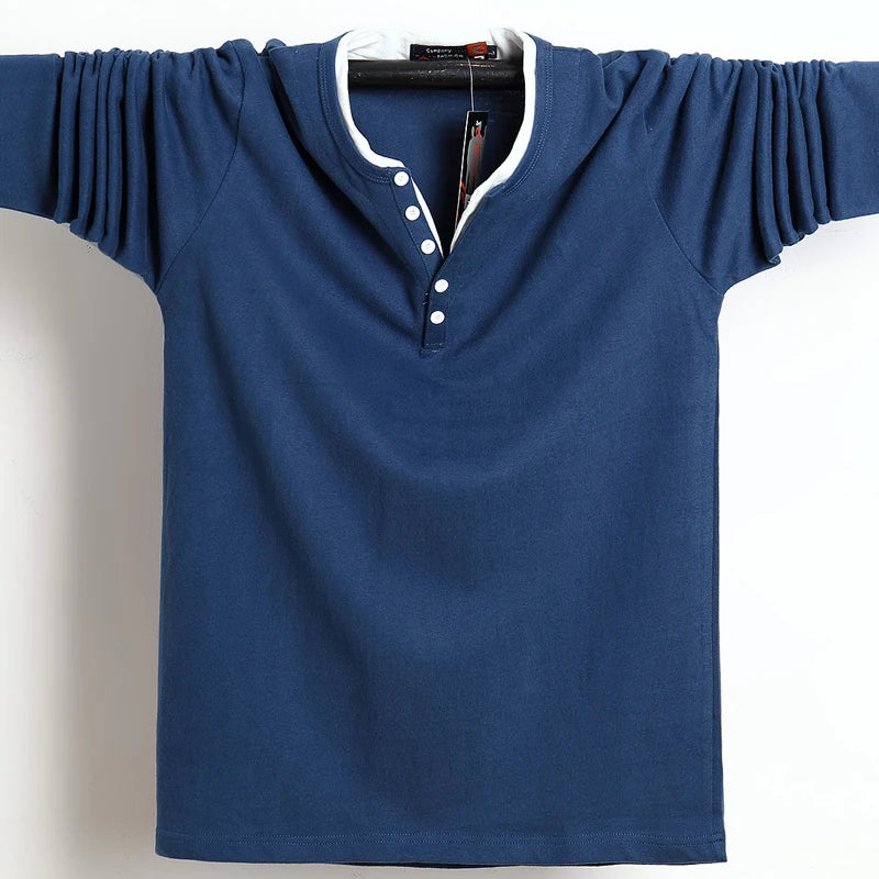 T-Shirt en coton à manches longues grande taille du M au 7XL MAEJORKEN