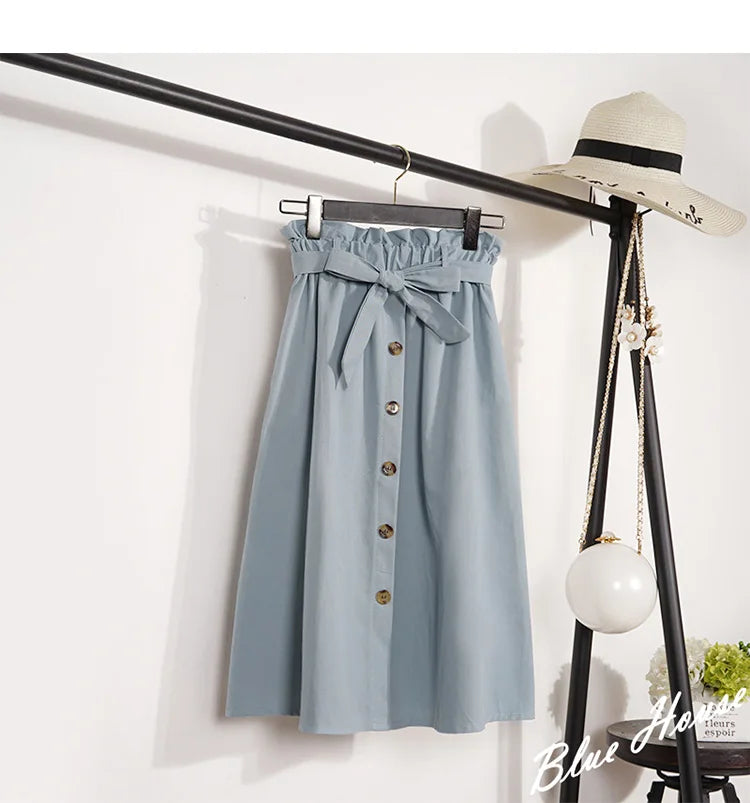 Jupe longue taille haute plissé MAEJORKEN
