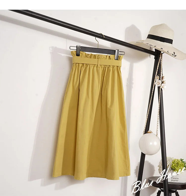 Jupe longue taille haute plissé MAEJORKEN