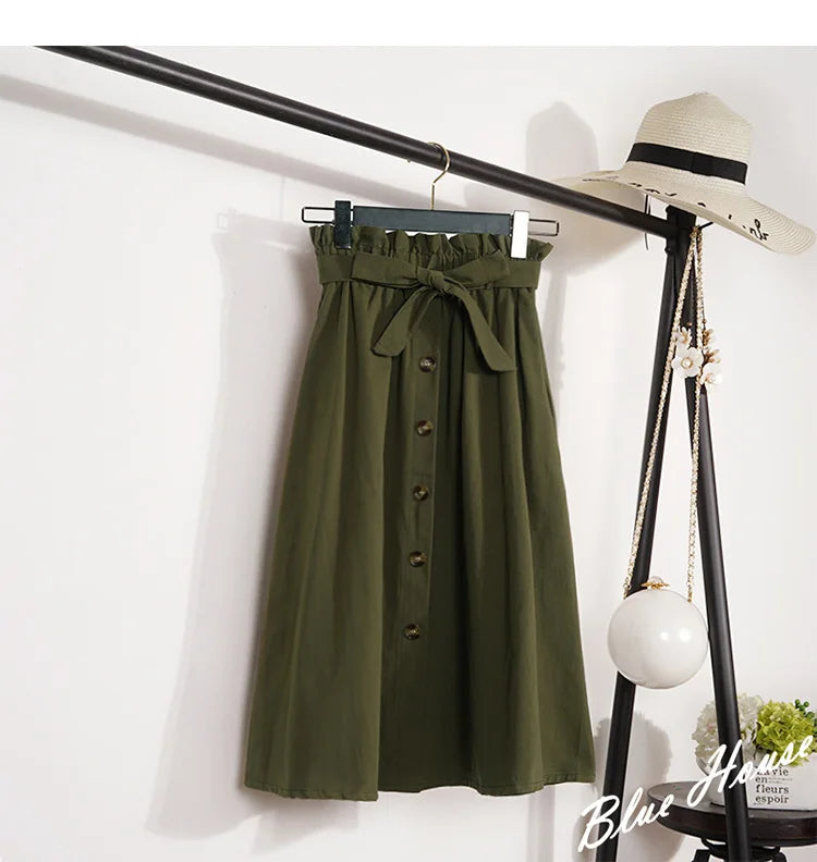 Jupe longue taille haute plissé MAEJORKEN