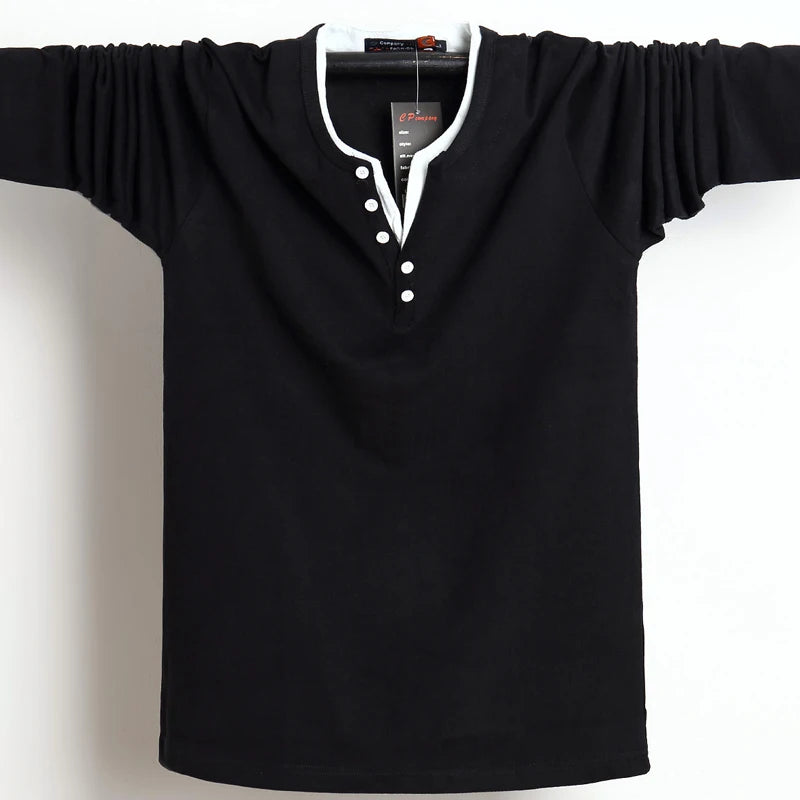 T-Shirt en coton à manches longues grande taille du M au 7XL MAEJORKEN